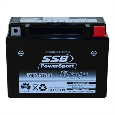 SSB XR Series High Performance AGM SSB RT6.5B-3 XR Series High Performance AGM Motorcycle Battery