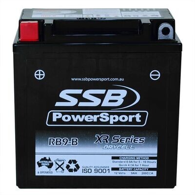 SSB XR Series High Performance AGM SSB RB9-B XR Series High Performance AGM Motorcycle Battery