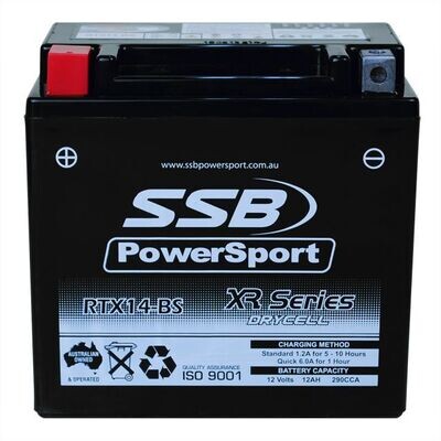 SSB XR Series High Performance AGM SSB RTX14-BS XR Series High Performance AGM Motorcycle Battery