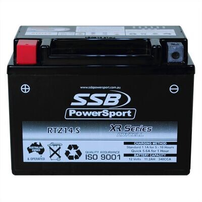 SSB XR Series High Performance AGM SSB RTZ14-S XR Series High Performance AGM Motorcycle Battery