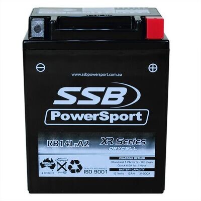 SSB XR Series High Performance AGM SSB RB14L-A2 XR Series High Performance AGM Motorcycle Battery