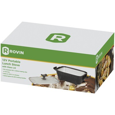 Rovin 12V Portable Lunch Stove with Glass Lid YS2820