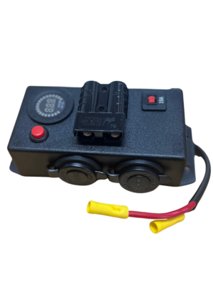 CODE: CBV-S-CUA-L
Control Box - Volt meter - Side Mount - Cigarette +
Dual USB + 50A Anderson