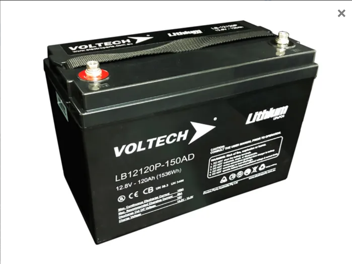 LB12120P-150AD - Lithium Battery 12.8V-120Ah with 150Amp Discharge