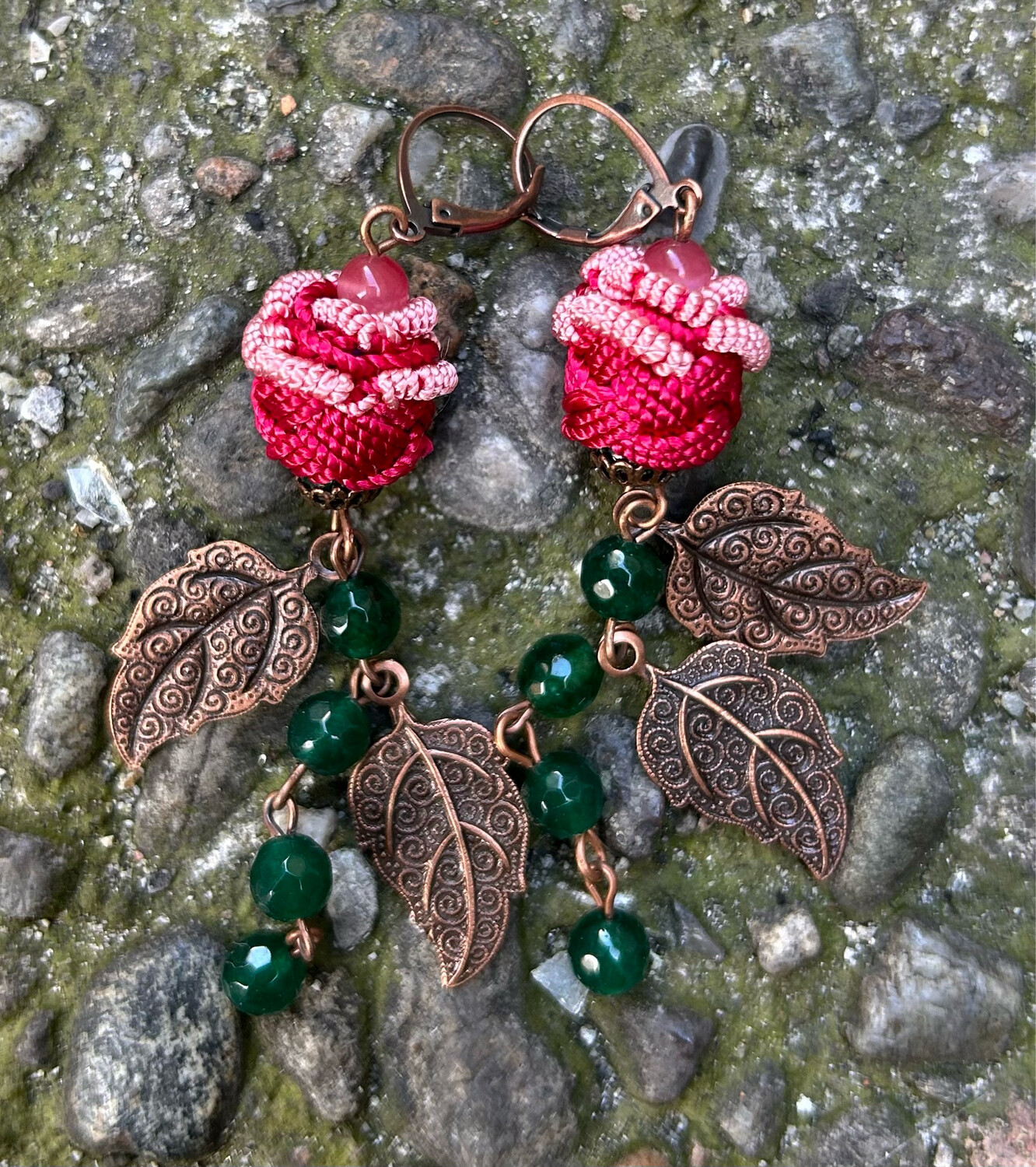 ORECCHINI ROSE LUNGHI