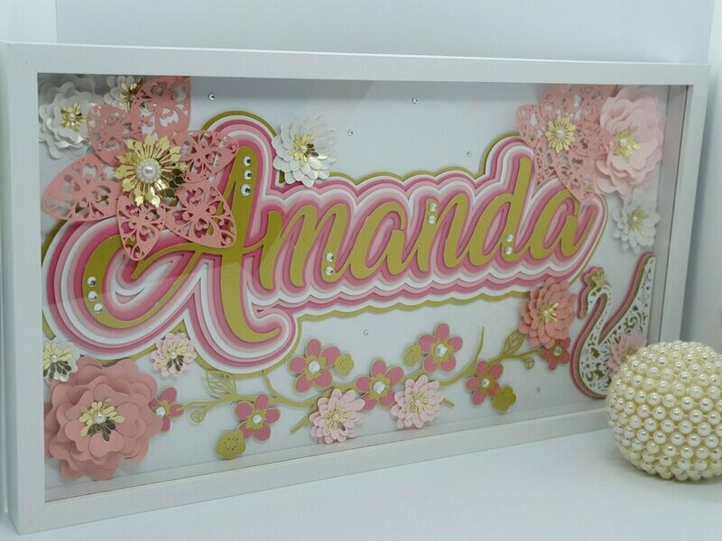 Framed 3D Deco Piece 20 cm x 40 cm