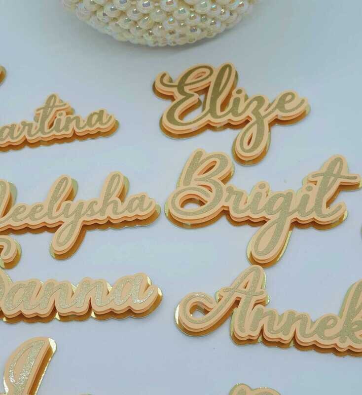 Small 3D Name / Place Appliqué  (+/- 8 cm)