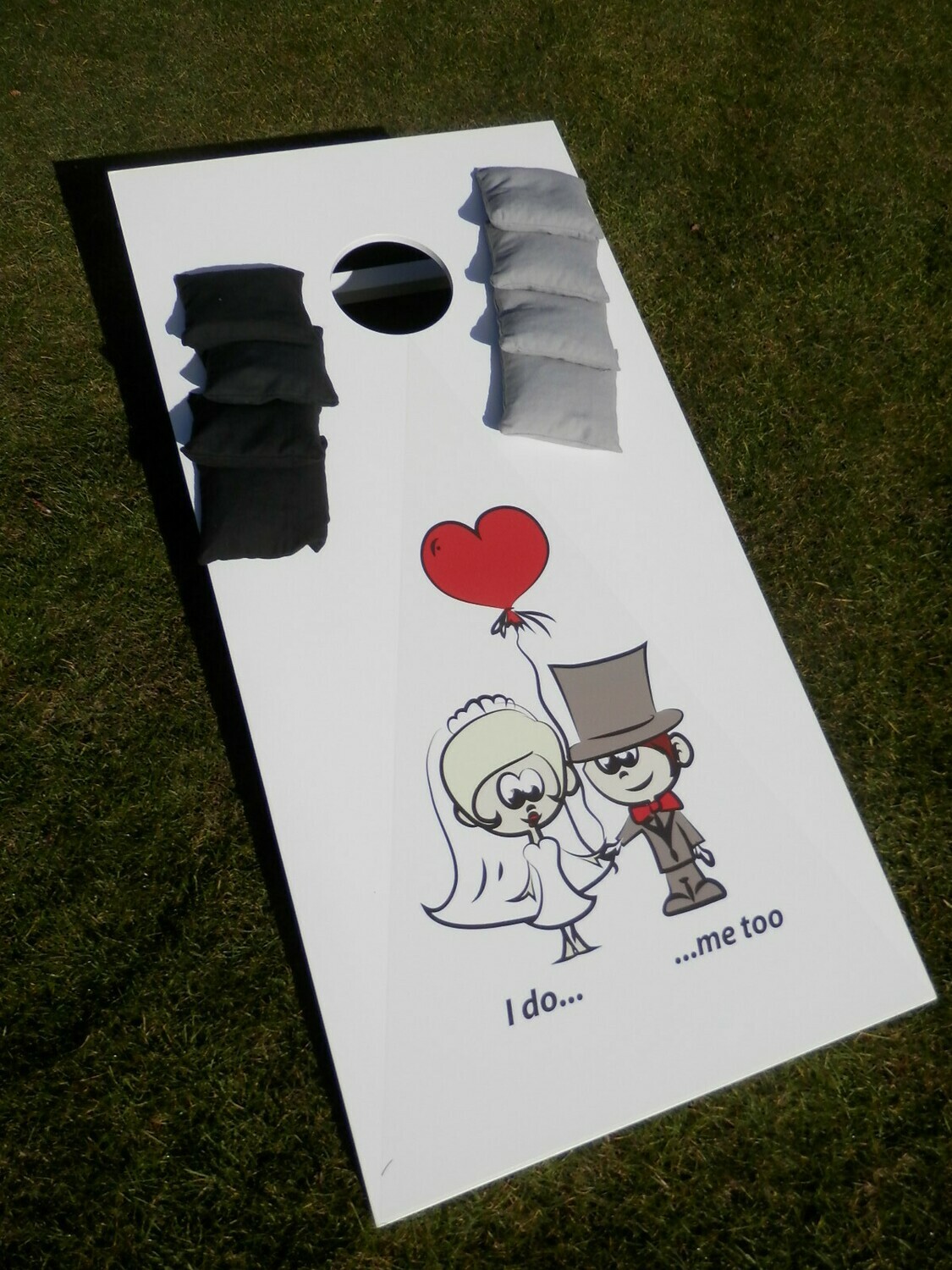 Wedding Garden Plus Full Cornhole Sets, Design: I Do ...Me Too