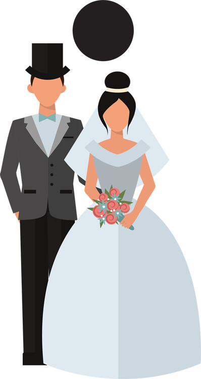 Wedding Half Deluxe Sets Wedding Half Deluxe Sets, Design: Bride & Groom 1