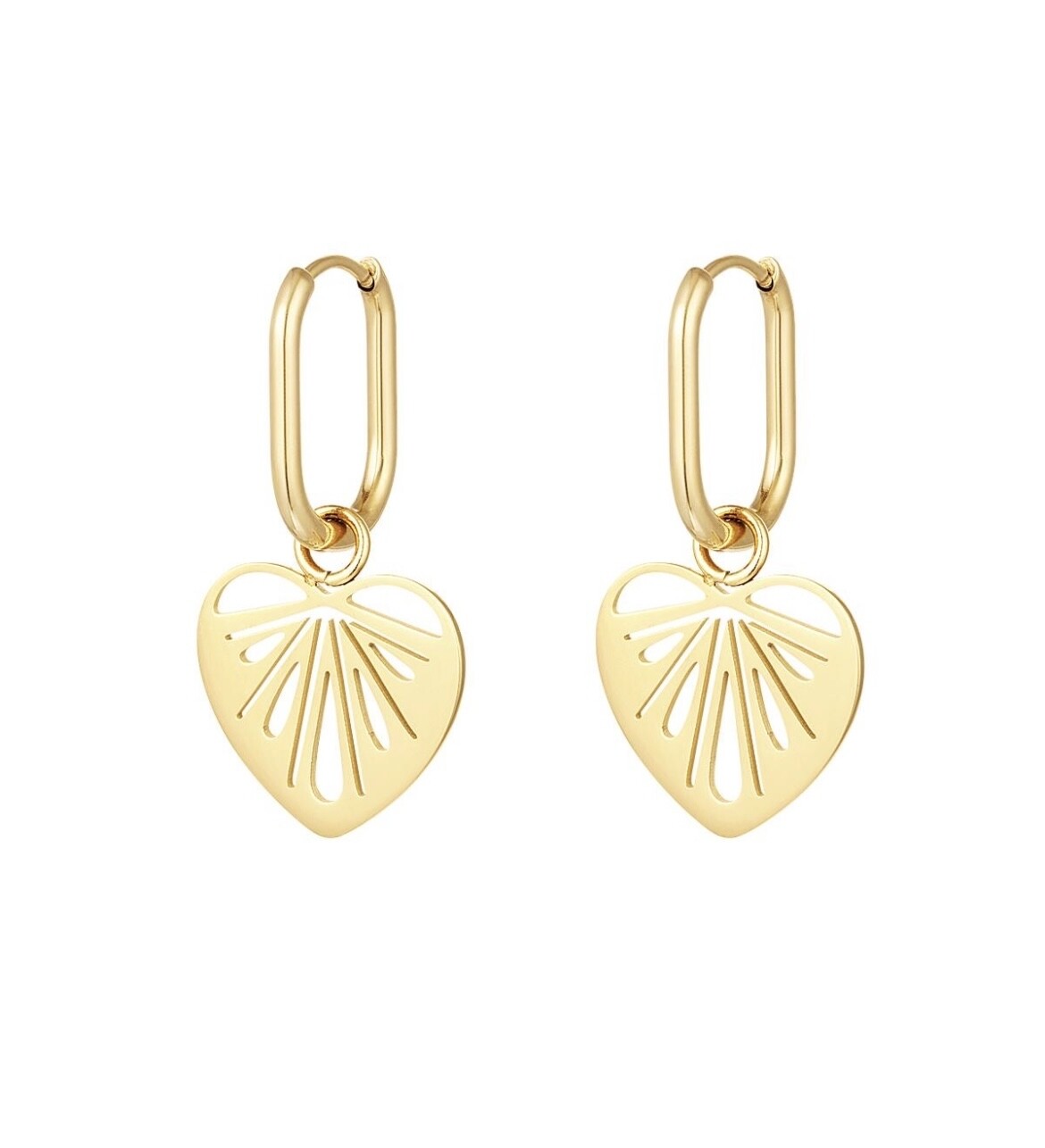 Gold Palm Hart per paar
