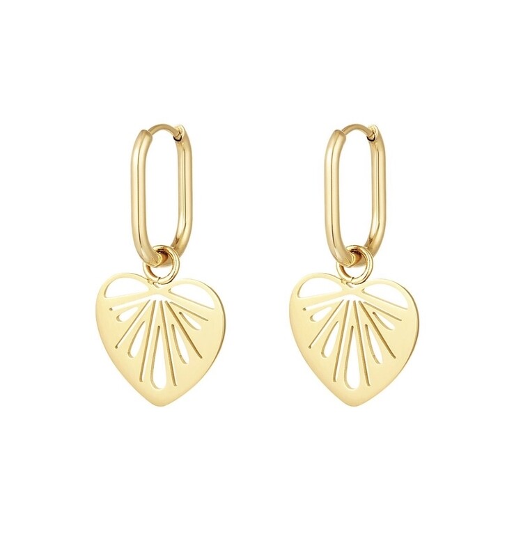 Gold Palm Hart per paar