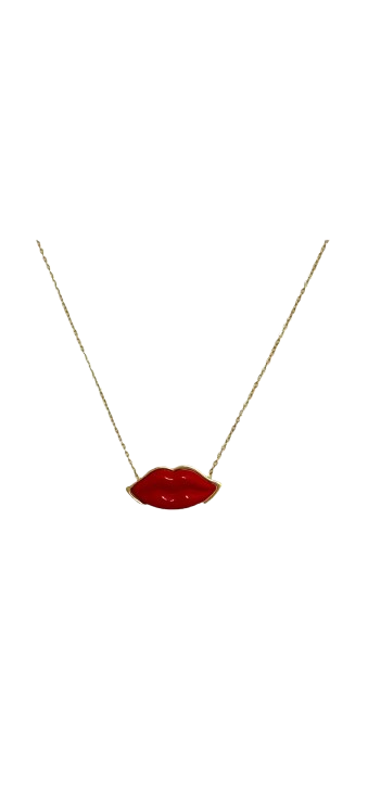 rode lip ketting