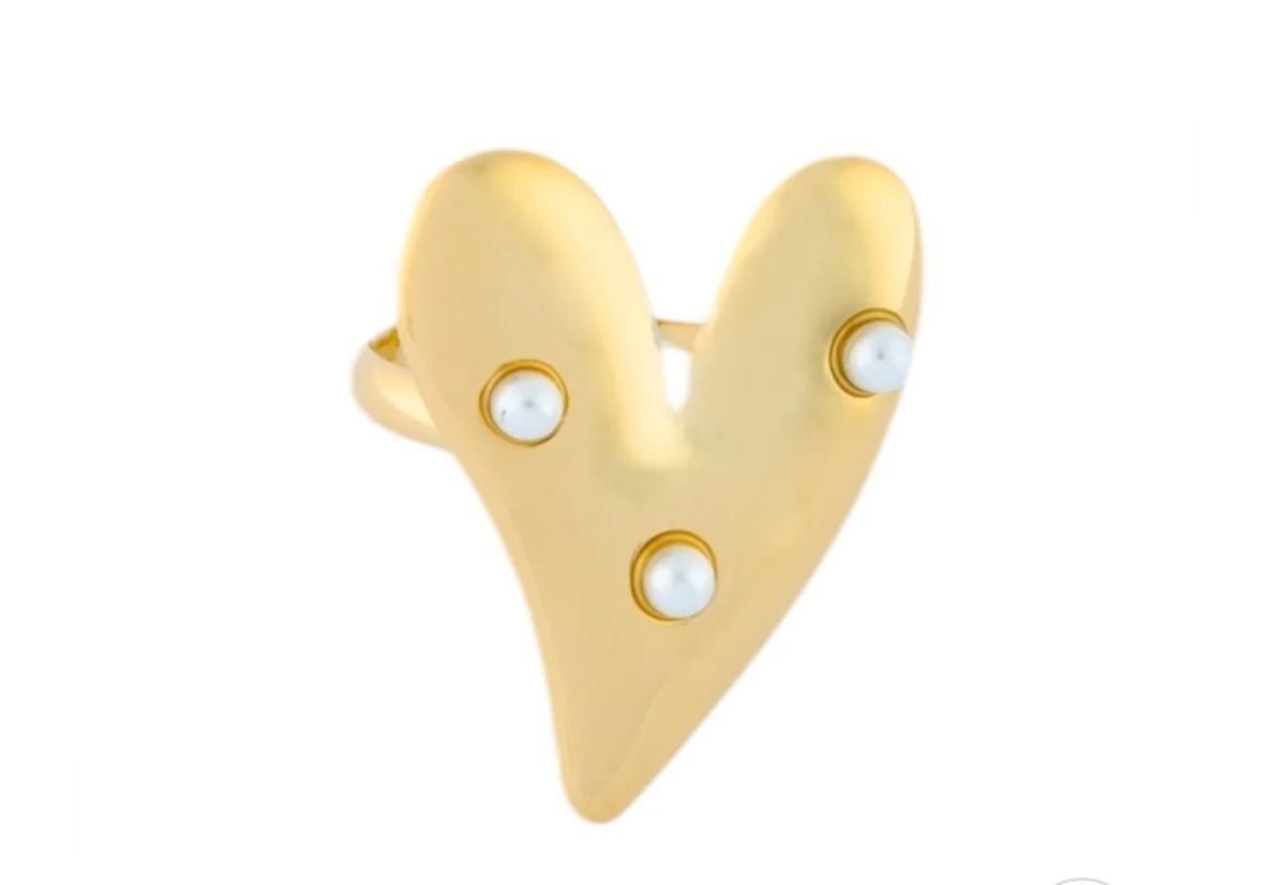 Hartjes parel ring