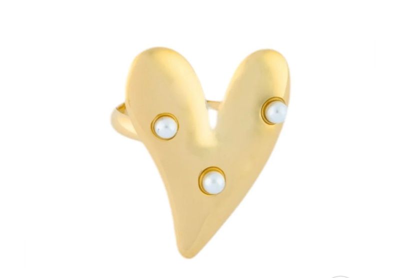 Hartjes parel ring