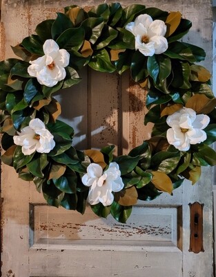 XL Artificial Magnolia Wreath
