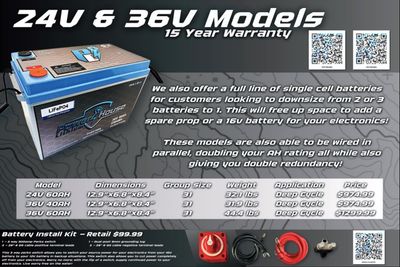 PowerHouse Lithium 36V 40Ah Deep Cycle Battery