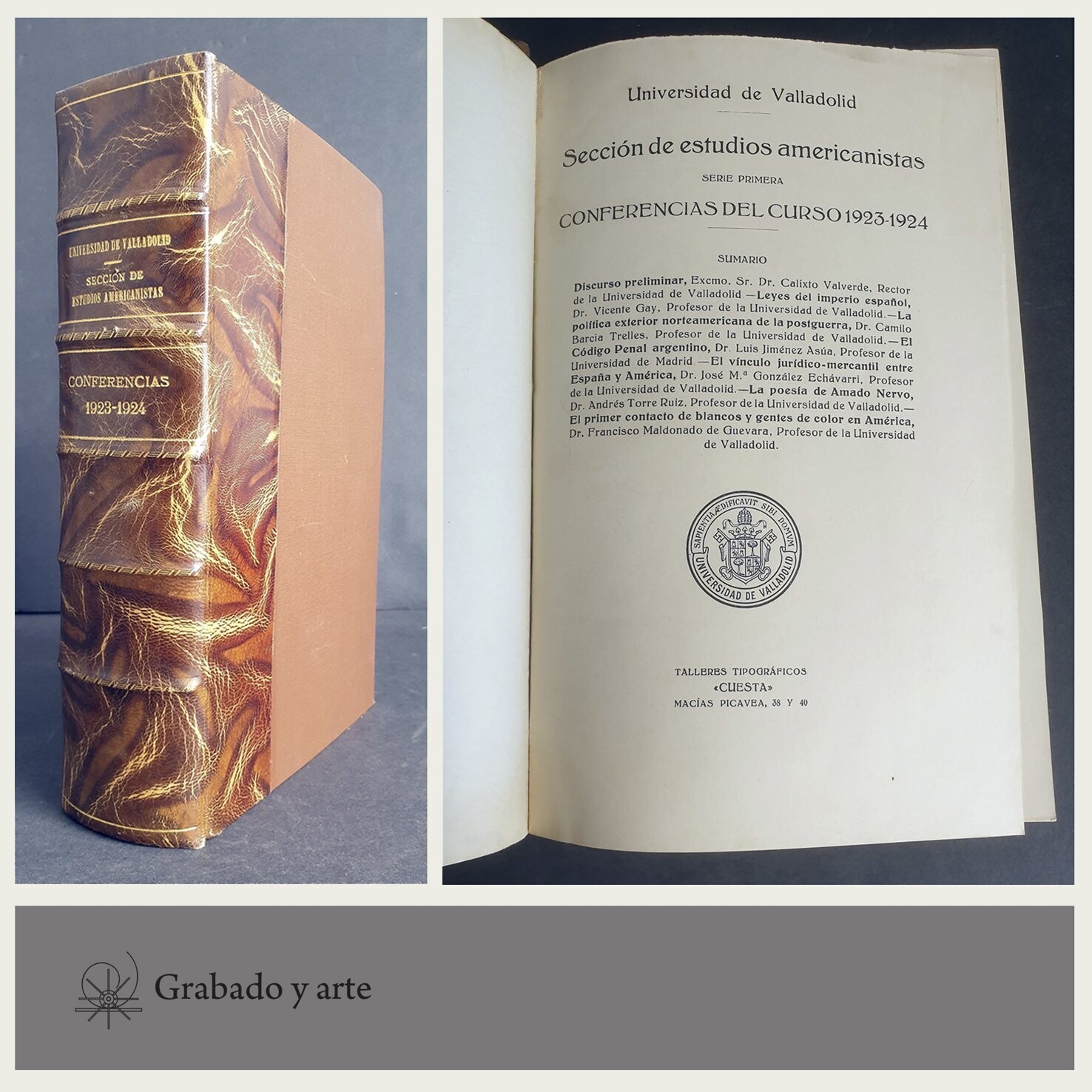 Universidad de Valladolid. Sección de estudios americanistas. Conferencias 1923 - 1924