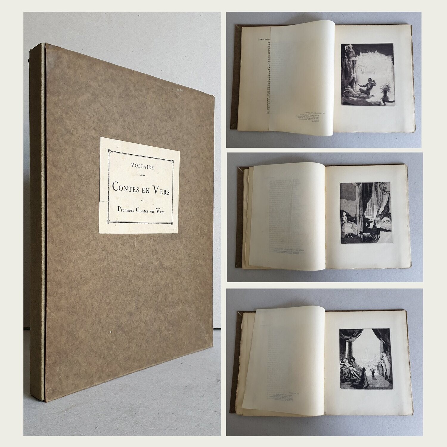 Contes en Vers. Voltaire. 6 Aguafuertes de Henri Farge