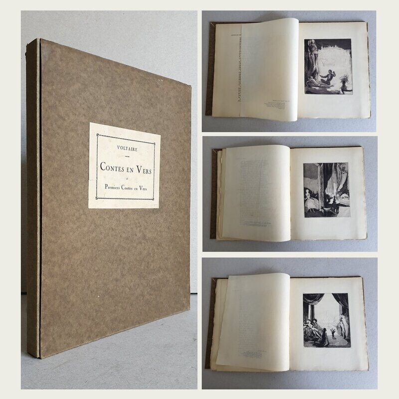 Contes en Vers. Voltaire. 6 Aguafuertes de Henri Farge