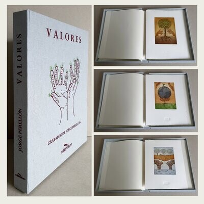 Valores. Bibliofilia con 10 Grabados originales a color de Jorge Perellón.