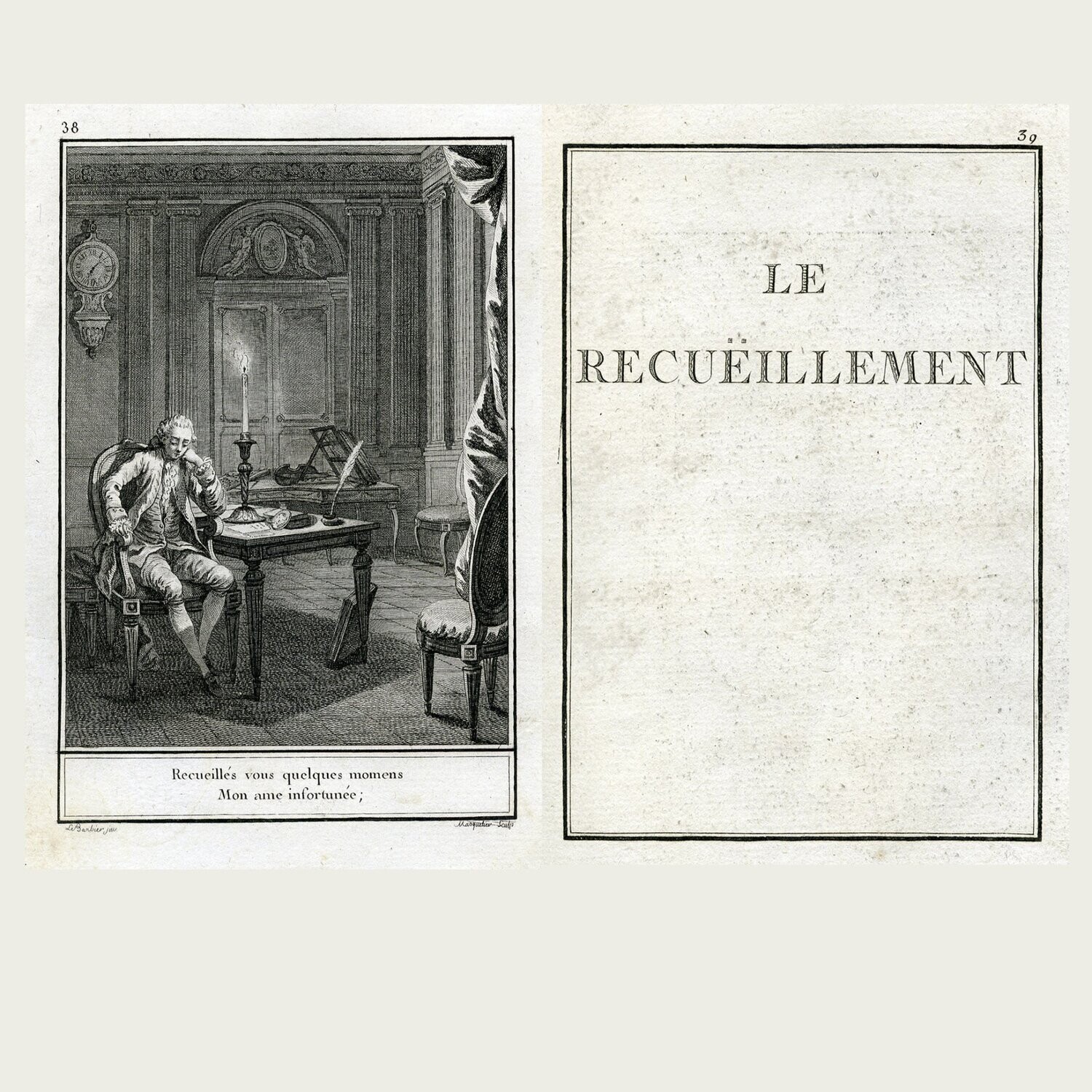Le recüeillement . Choix de Chansons. 1773