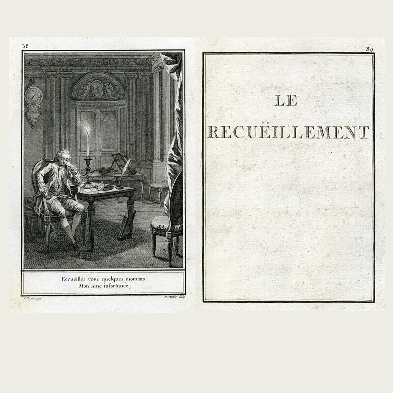 Le recüeillement . Choix de Chansons. 1773