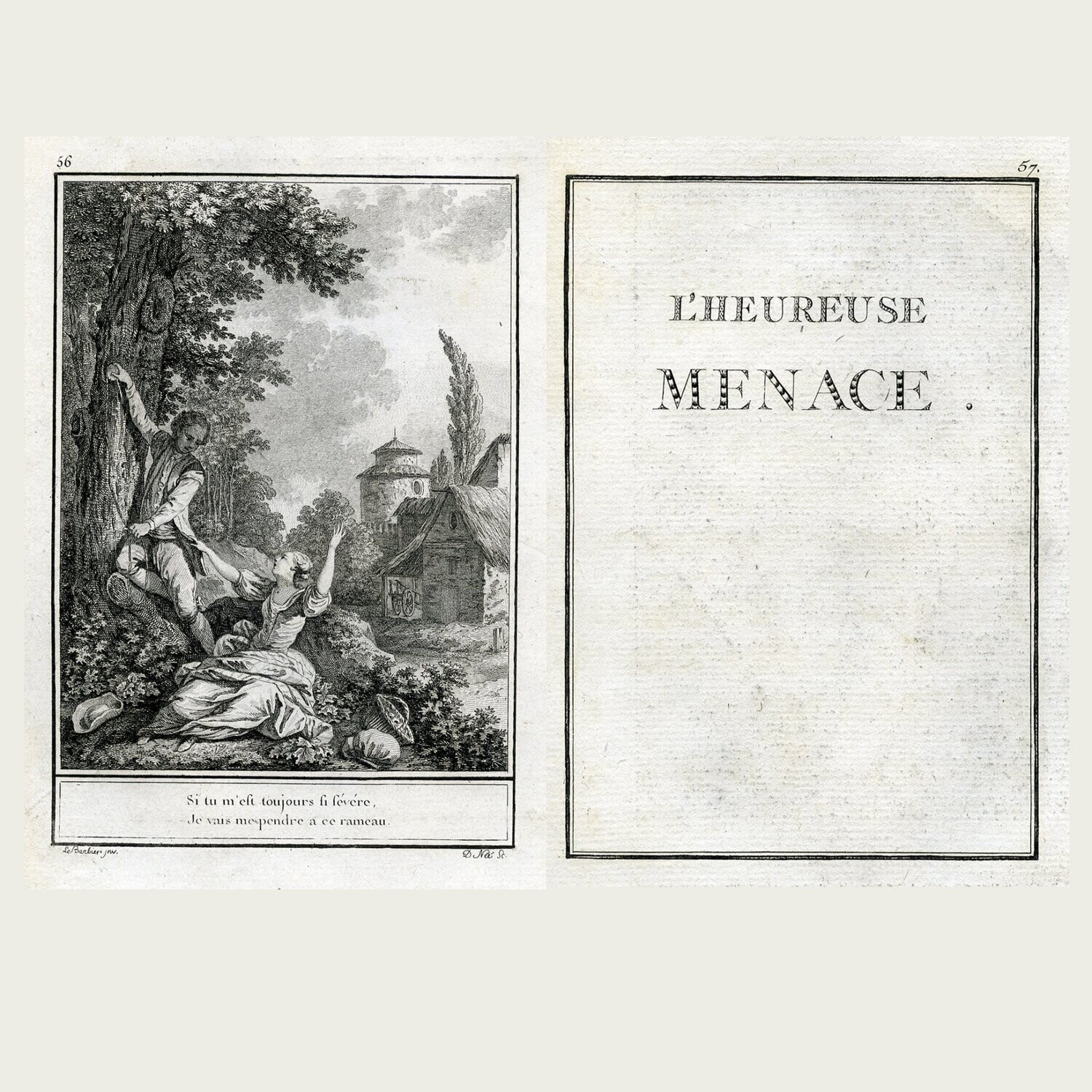 L'heureuse menace . Choix de Chansons. 1773
