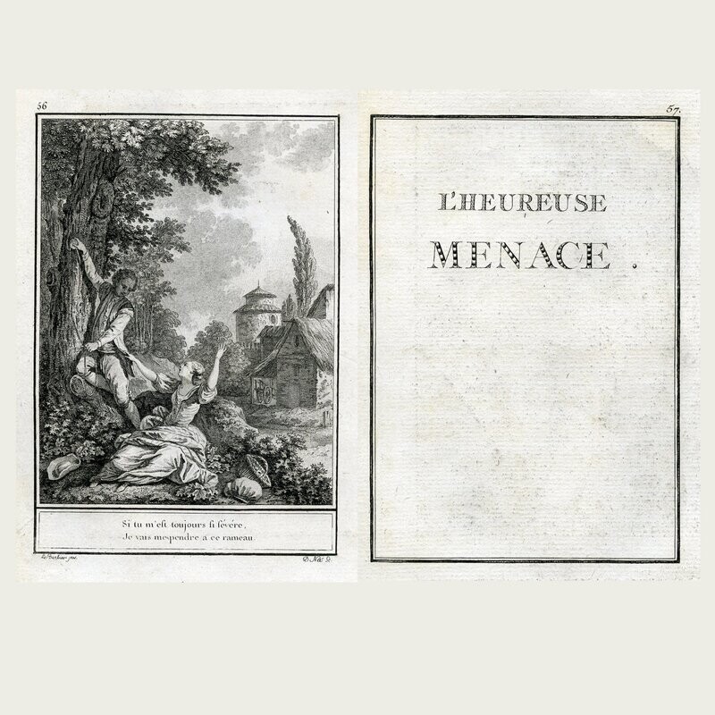L'heureuse menace . Choix de Chansons. 1773