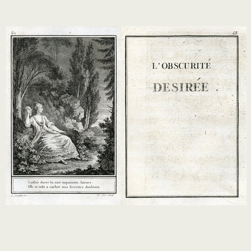 L'e obscurité desirée . Choix de Chansons. 1773