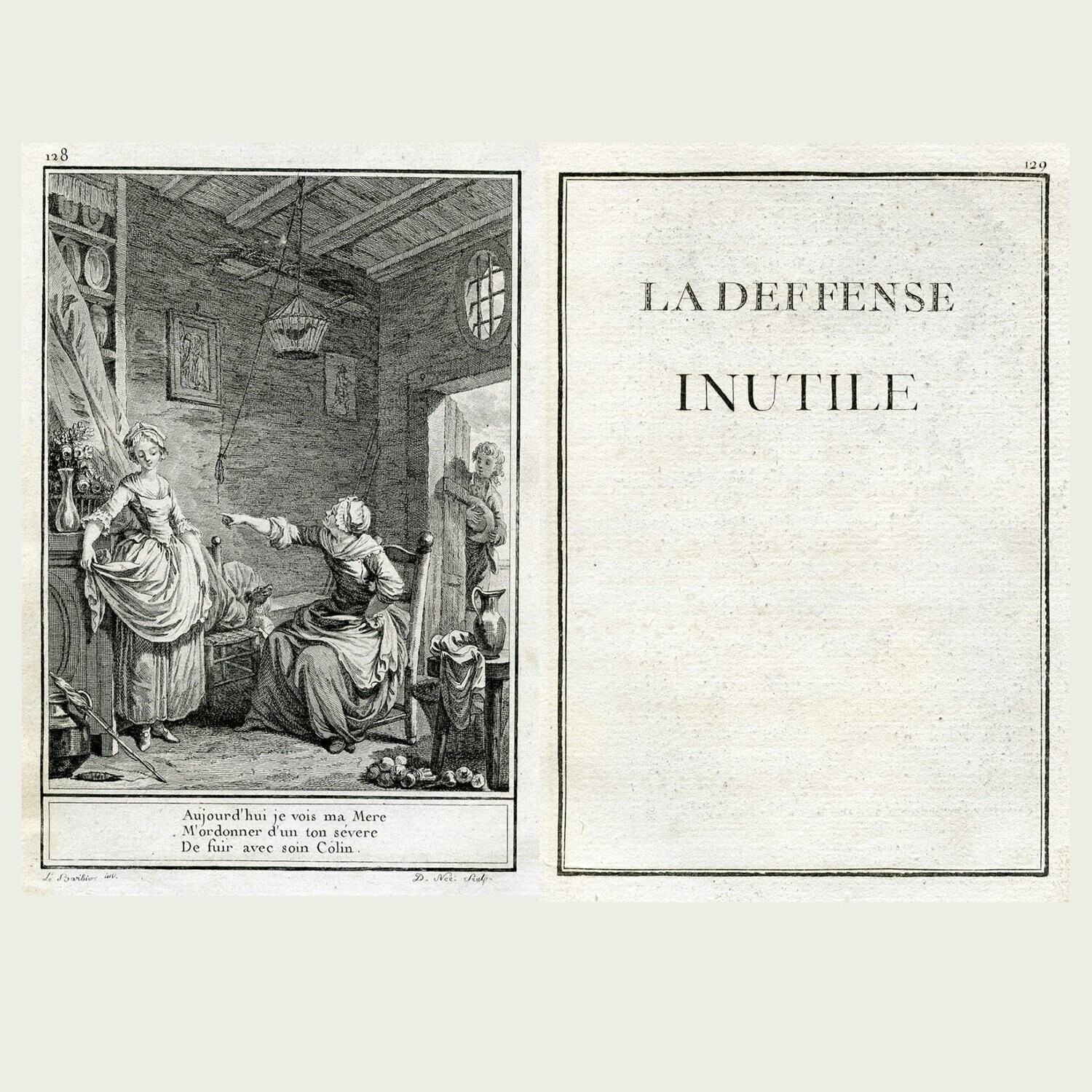 La deffense inutile. Choix de Chansons. 1773