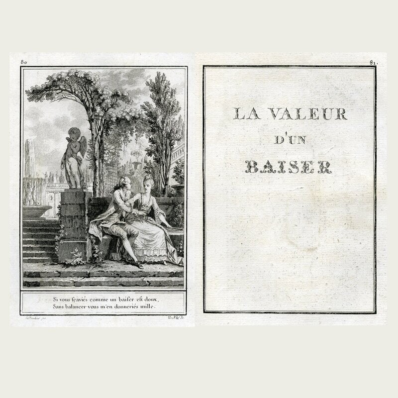 La valeur d'un baisier. Choix de Chansons. 1773