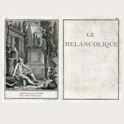 La melancolique. Choix de Chansons. 1773