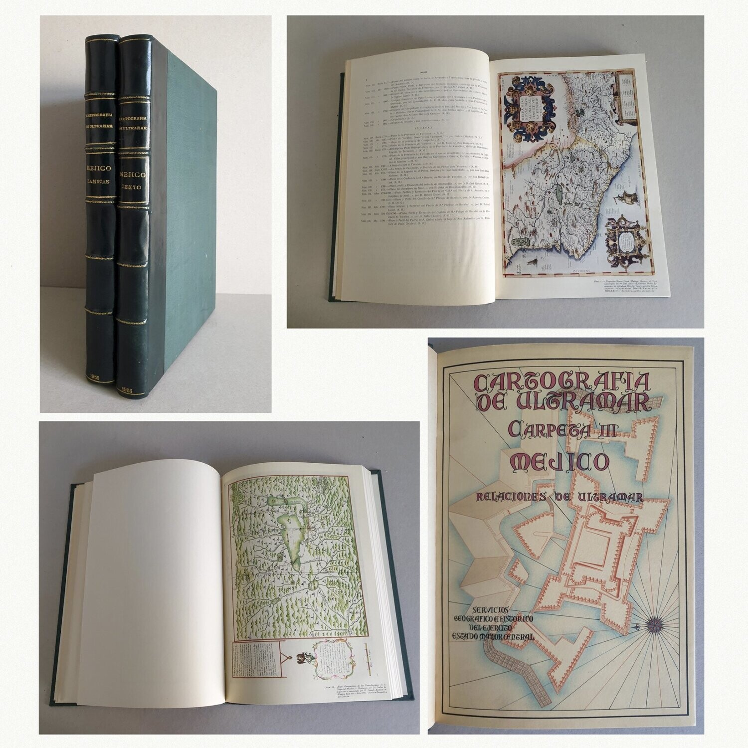 Cartografía de Ultramar. Mejico. Toponimia de los mapas que la integran. Madrid 1955. Dos tomos.