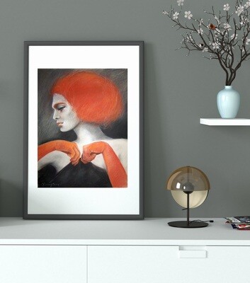 Rothaariges Model - Giclée Fine Art Druck 40x50cm, 50x70cm, 60x80cm Rothaariges Model - Giclée Fine Art Druck 40x50cm, 50x70cm, 60x80cm