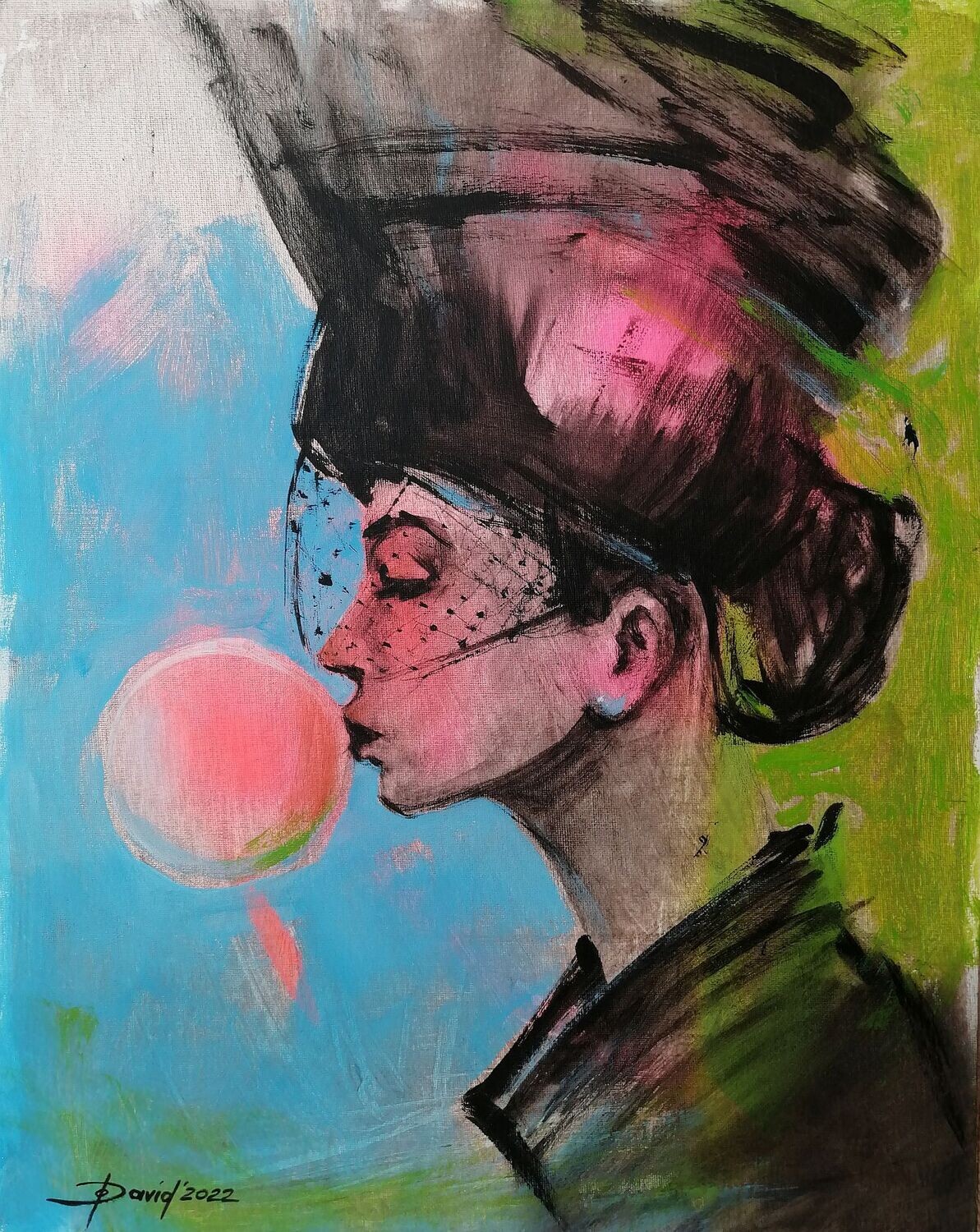 We love bubble gum - Royal - Porträtmalerei