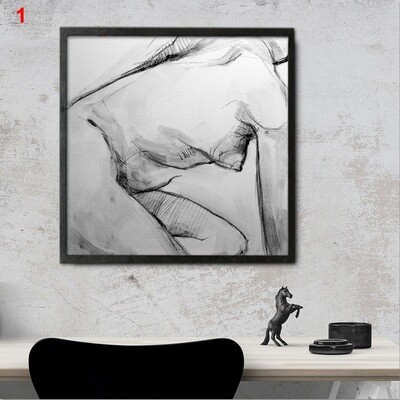 Aktmalerei, Original Akt Zeichnungen auf Leinwand, Format 50x50 cm Aktmalerei, Original Akt Zeichnungen auf Leinwand, Format 50x50 cm