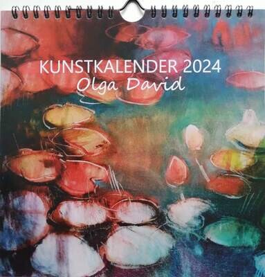 Kunstkalender 2024 Wandkalender 21x21cm Weihnachtsgeschenk Monatskalender Bilder-Kalender mit Kunstwerke der Malerin Olga David