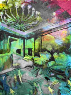 Untergetauchte Zeit, Original Acryl Gemälde, 50x70cm Untergetauchte Zeit, Original Acryl Gemälde, 50x70cm