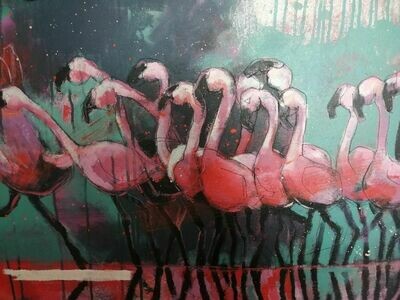 Brut Marching - Statement Gemälde 140x90 cm Großformat