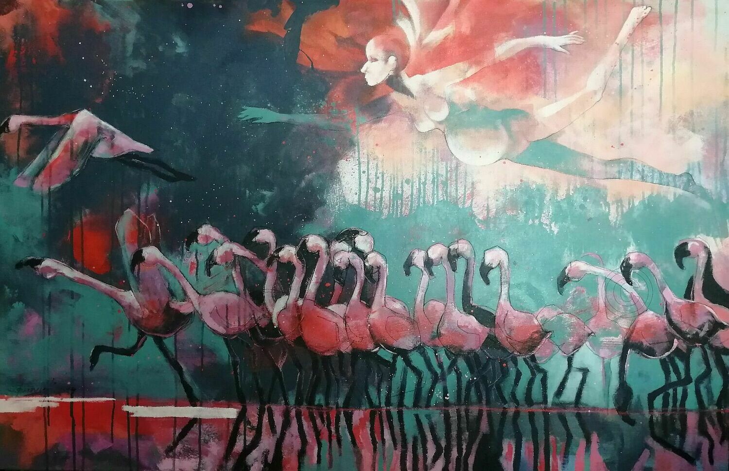 Brut Marching - Statement Gemälde 140x90 cm Großformat