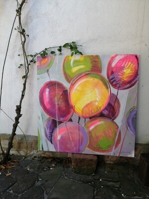 Mein Tag, Original Acryl Gemälde Großformat, 120x120cm