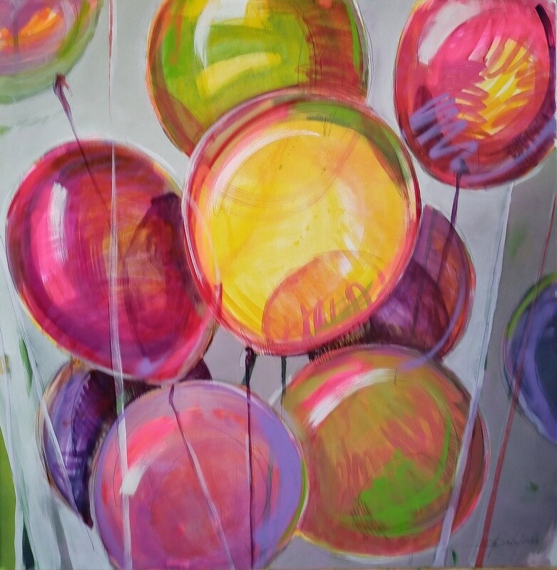 Mein Tag, Original Acryl Gemälde Großformat, 120x120cm