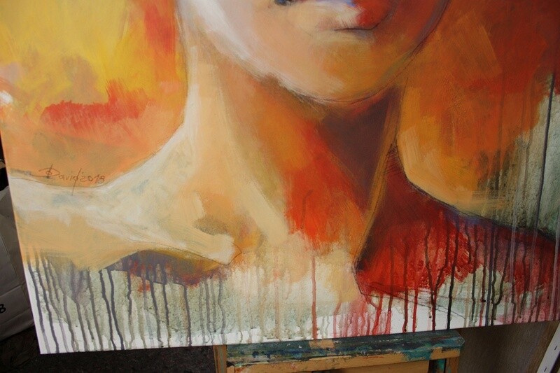 I'm Princess, Original Acryl Gemälde, 80x100cm auf Leinwand