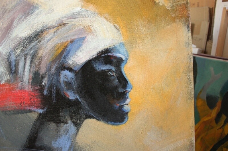 Onset, Original Acryl Gemälde, 60x90cm auf 3-D Leinwand