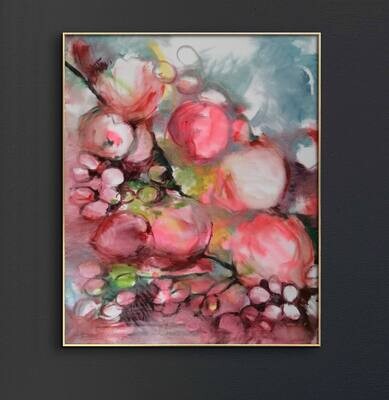 Frühlingserwachen, Sakura Blüten Original impressionistisches Ölgemälde, Blumenmalerei 100x120 cm Frühlingserwachen, Sakura Blüten Original impressionistisches Ölgemälde, Blumenmalerei 100x120 cm