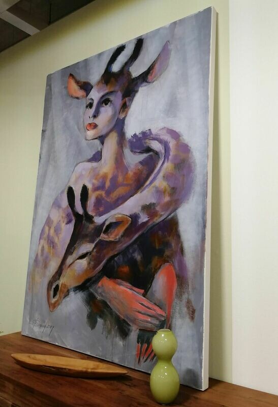 Transition - Statement Gemälde von Olga David, Großformat 100x140 cm