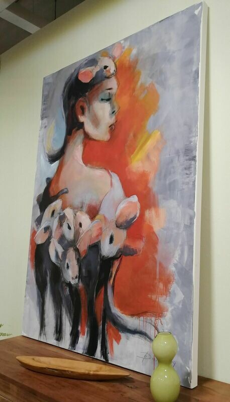 Priceless Cloak - Statement Gemälde Großformat 100x140 cm