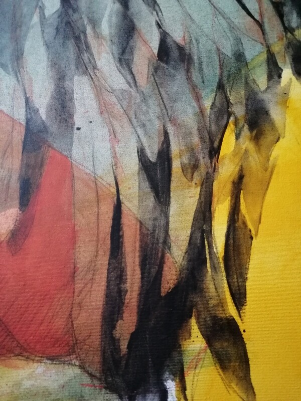 Exile inside- figuratives Original Gemälde Großformat 110x90 cm