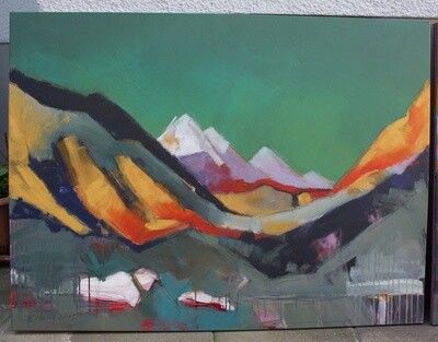 Kaukasus II - Loft Statement Gemälde 120x90 cm Großformat