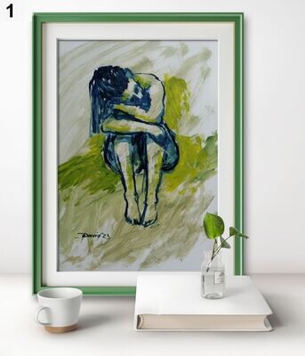 Aktstudien, Original Ölbilder auf Hochglanz-Papier, Moderner Stil Aktstudien, Original Ölbilder auf Hochglanz-Papier, Moderner Stil